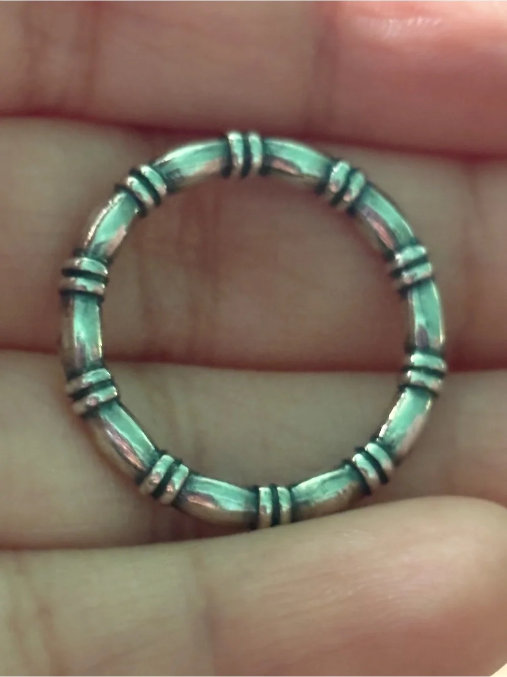 Pandora Silver Beaded Stack Ring